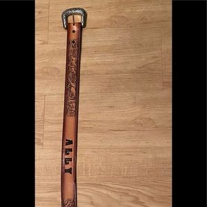Western Customized Leather Belt “ALLY” Size 32